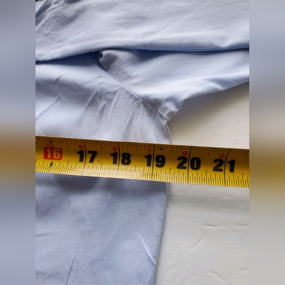 COS Women's Blouse Button Front Long Sleeve Light Blue Cotton/Spandex Top Sz 10 - Picture 5 of 11